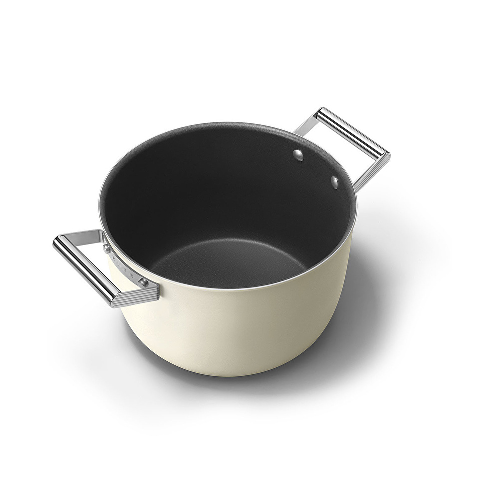 Smeg Cookware Krem Tencere Cam Kapaklı 26 cm görseli 10