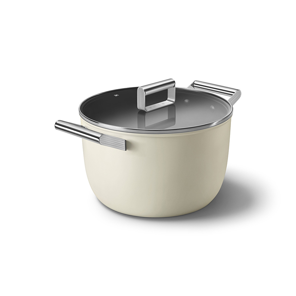 Smeg Cookware Krem Tencere Cam Kapaklı 26 cm görseli 11