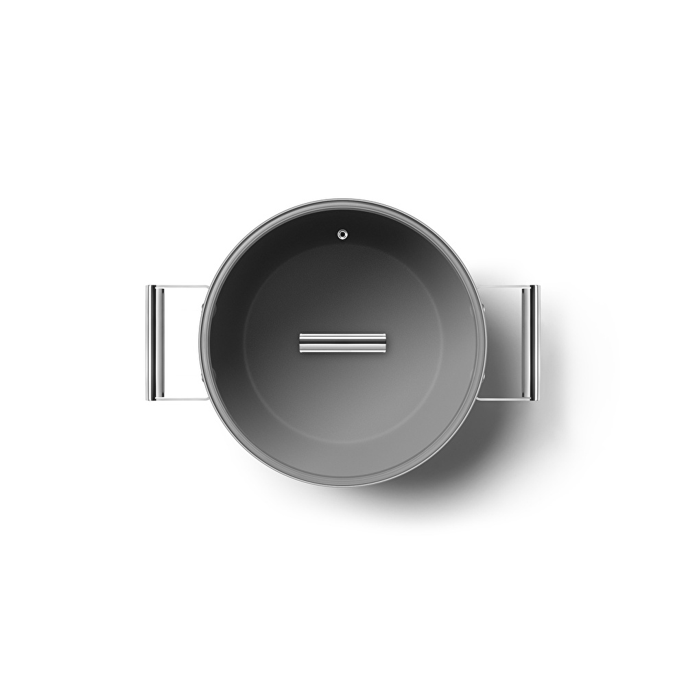 Smeg Cookware Kırmızı Tencere Cam Kapaklı 26 cm   görseli 6