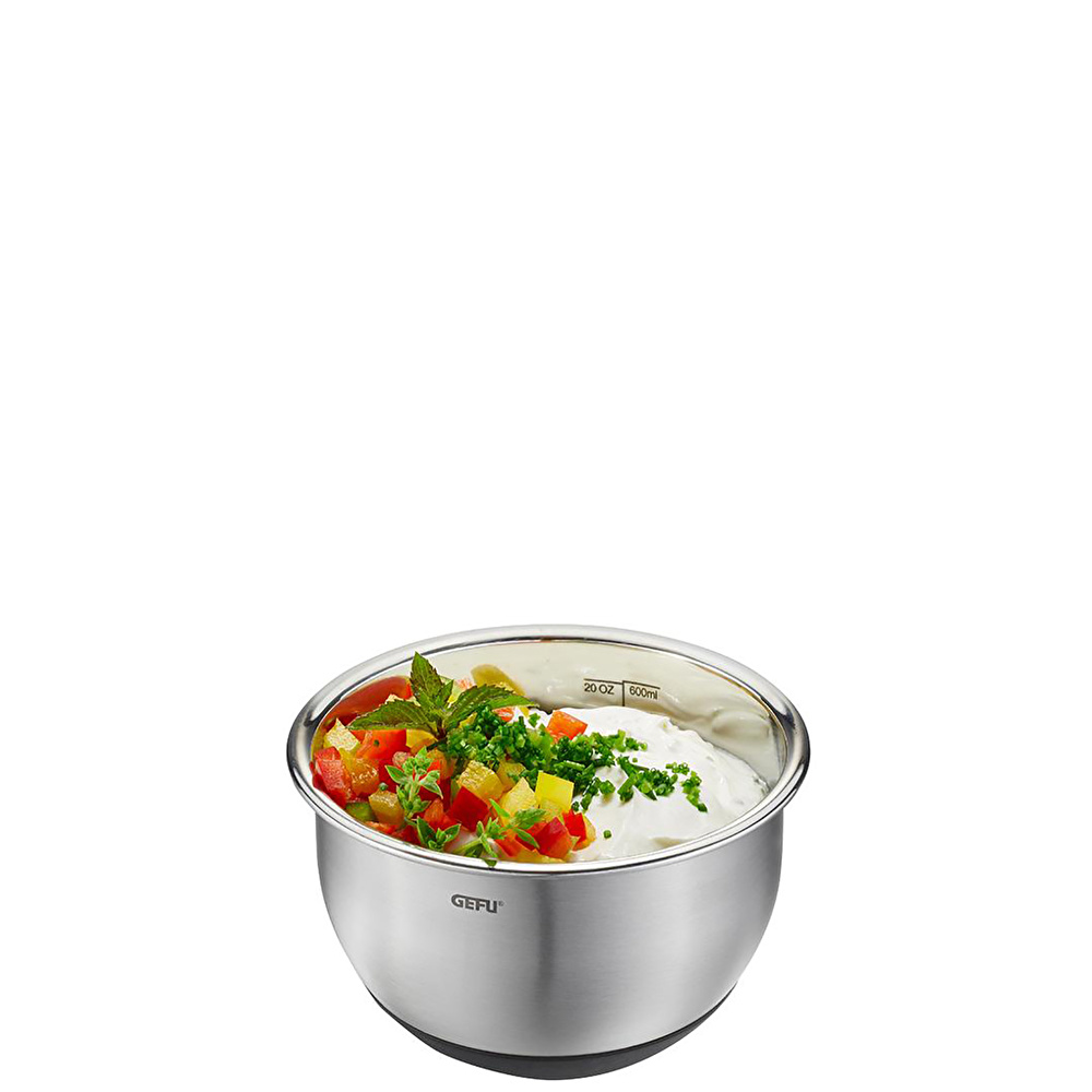 GEFU 12 CM Paslanmaz Çelik Salata Kasesi Kapaklı görseli 2