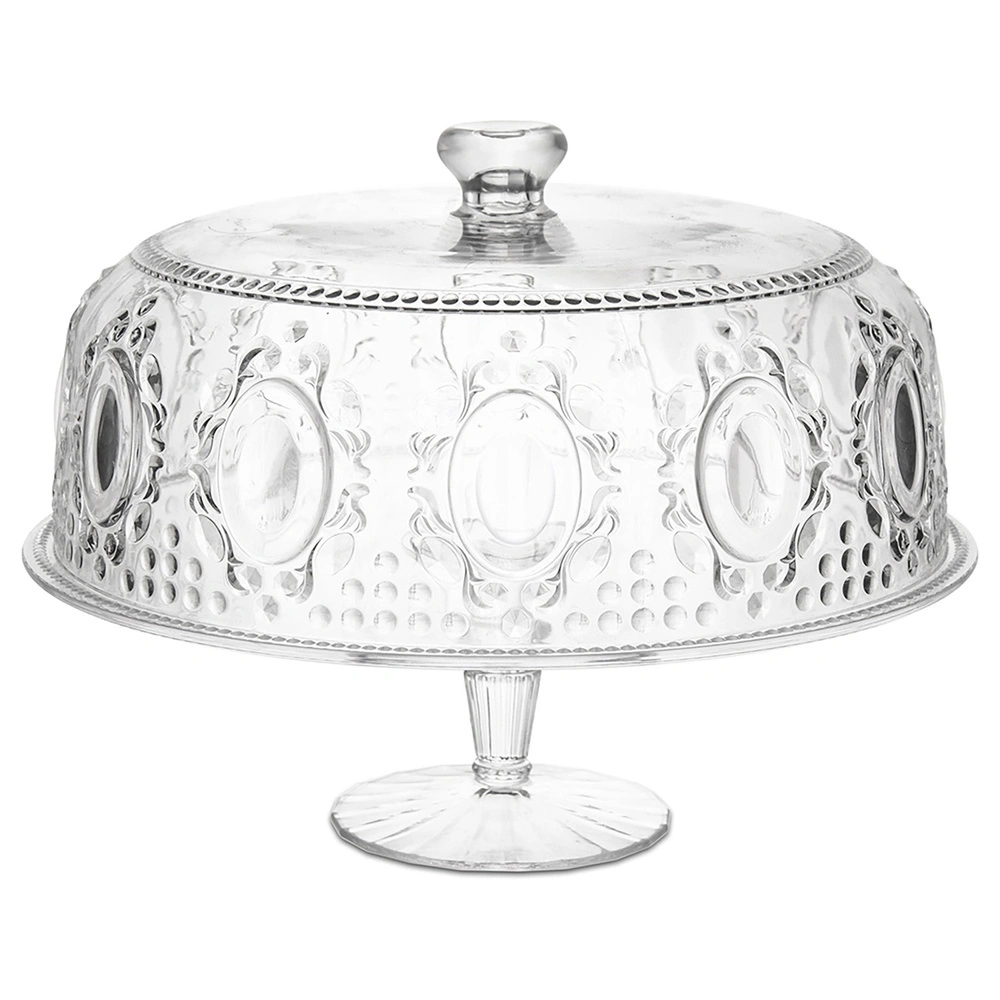 Baci Milano Baroque Rock Cake Kek Standı 32 cm Şeffaf görseli 1