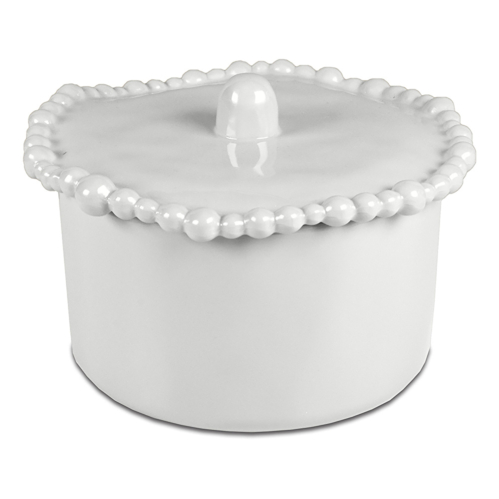 Baci Milano Joke Table Kitchen Melamin Bisküvi Kavanozu 11 cm x 11 cm Beyaz görseli 1