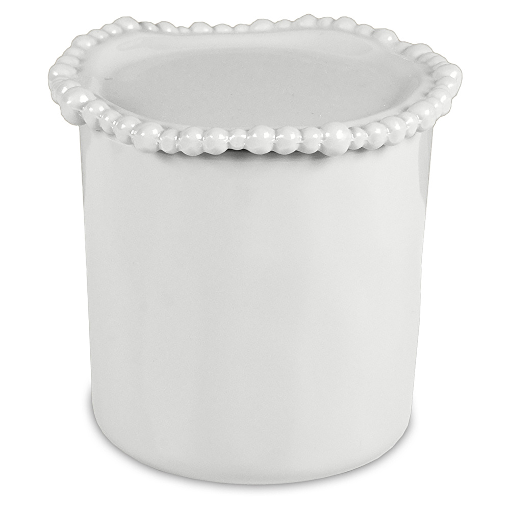 Baci Milano Joke Table Kitchen Melamin Kavanoz 11 cm x 11 cm Beyaz görseli 1