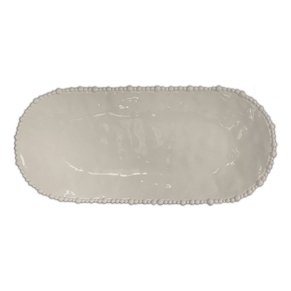 Baci Milano Joke Table Kitchen Melamin Oval Servis Tabağı 24 cm x 53 cm Kahverengi görseli 1