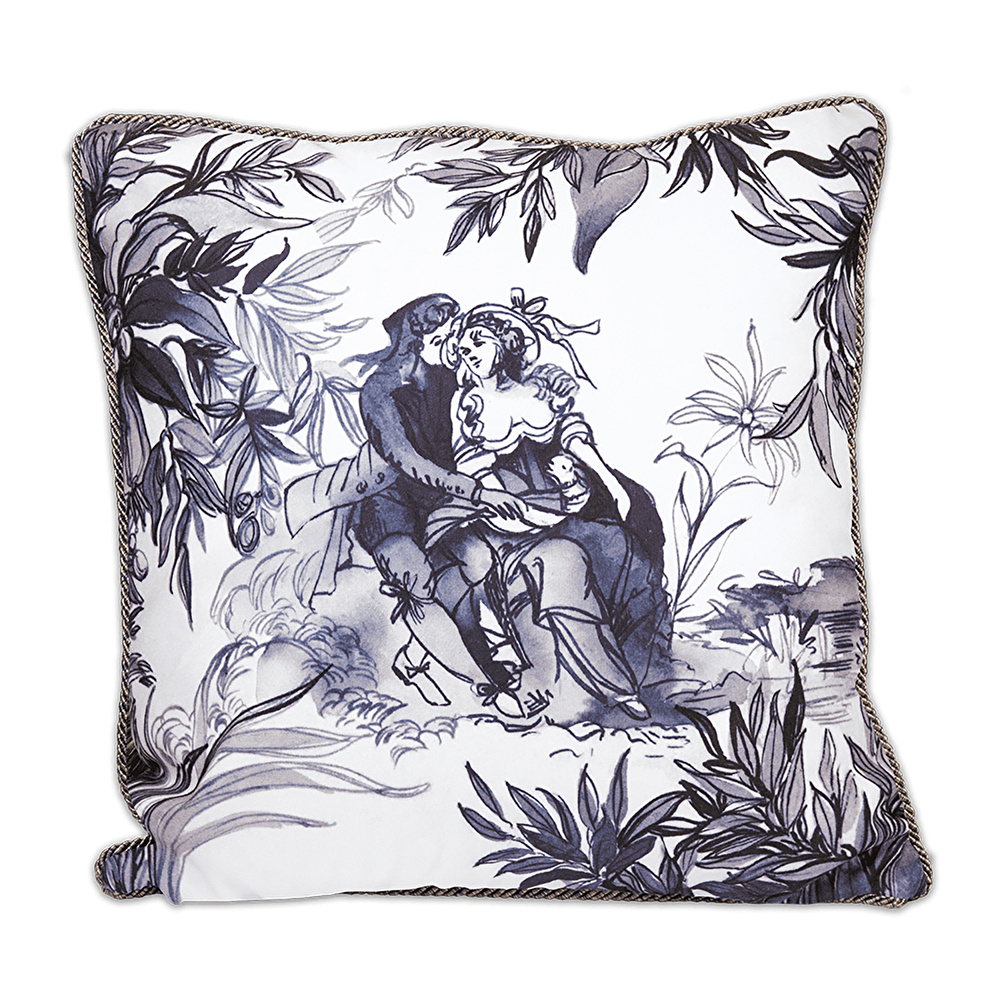 Baci Milano Versailles Kadife Yastık 45 cm x 45 cm görseli 1
