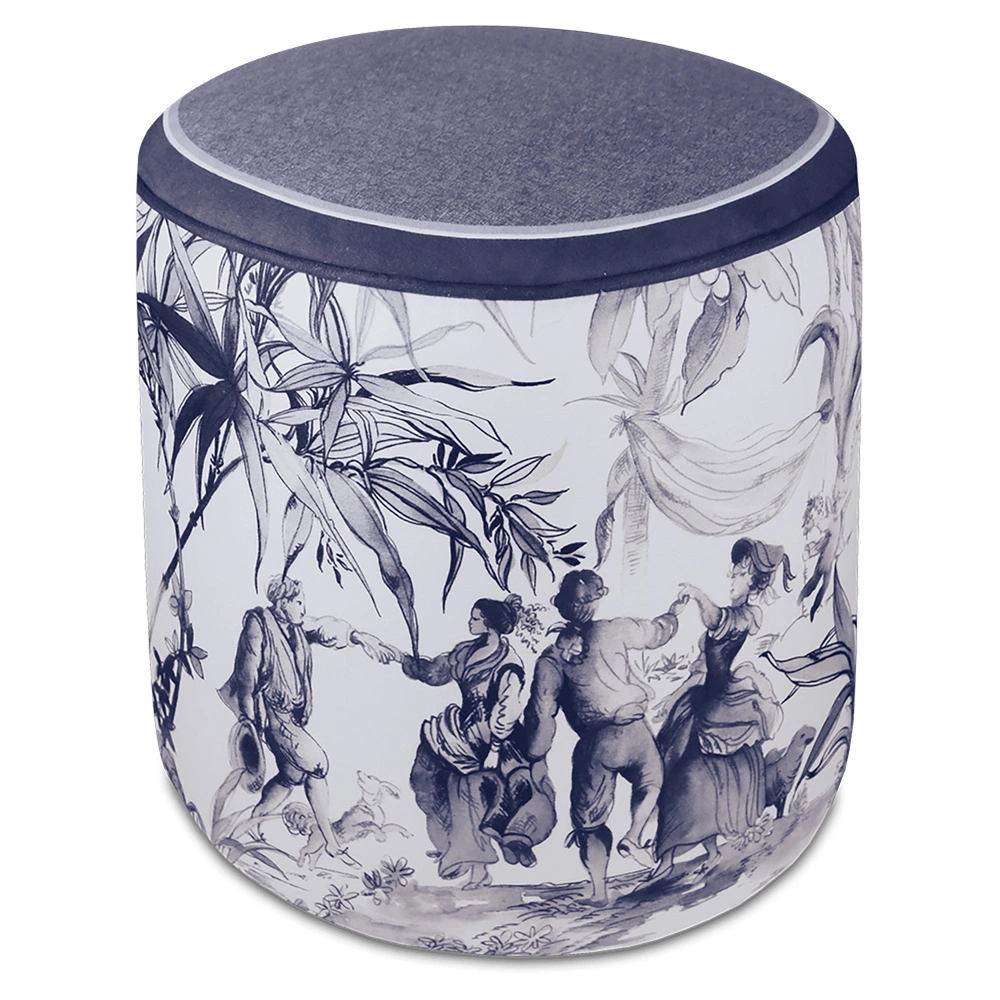 Baci Milano Versailles Kadife Puf 45 cm x 45 cm görseli 1
