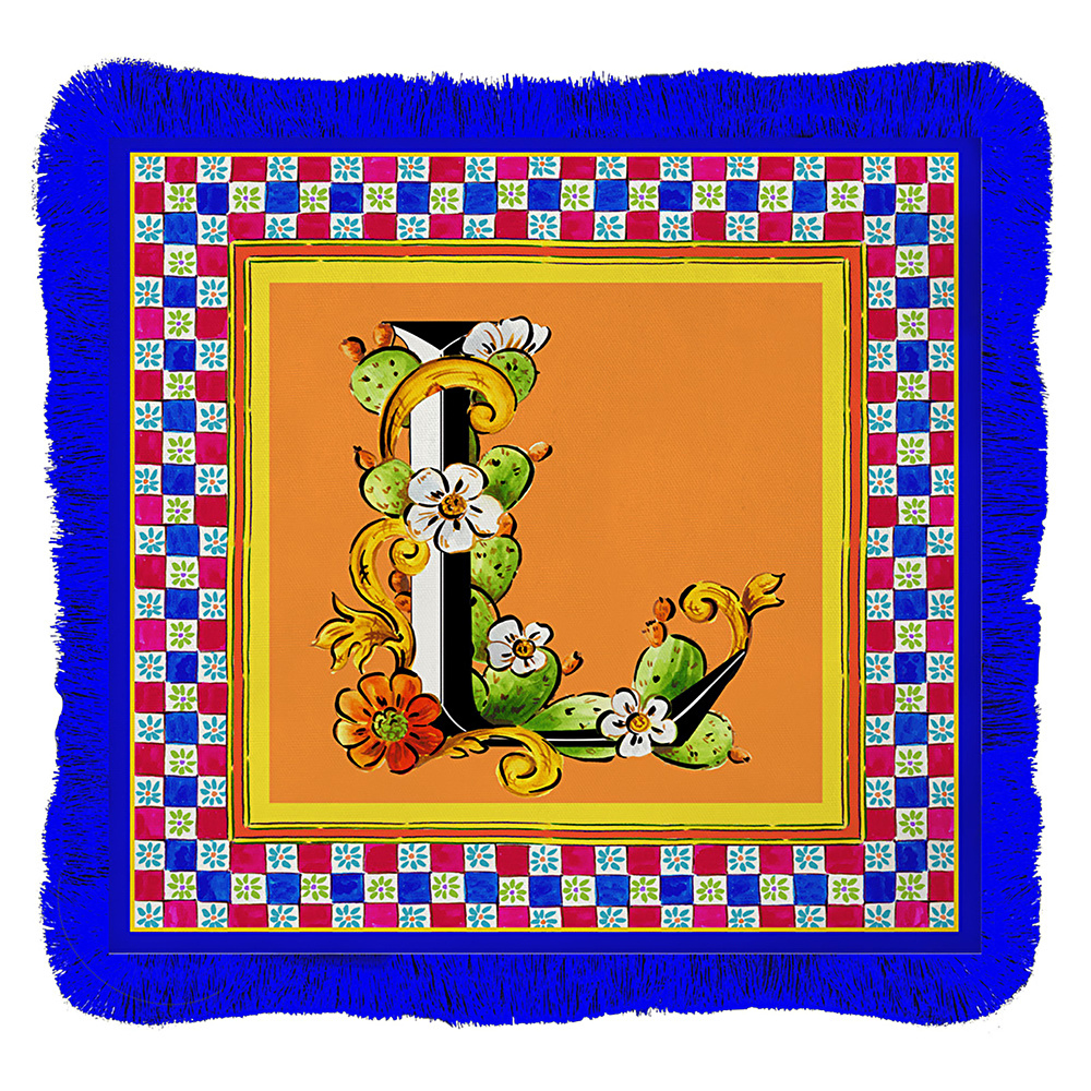 Baci Milano Ortigia Amerikan Servisi L Harfli 38 cm x 38 cm görseli 1