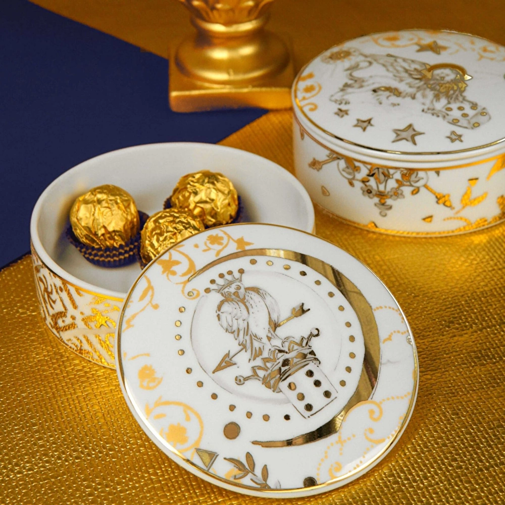 Baci Milano Kosmo Lion Yuvarlak Kutu 13 cm x 5,5 cm görseli 1