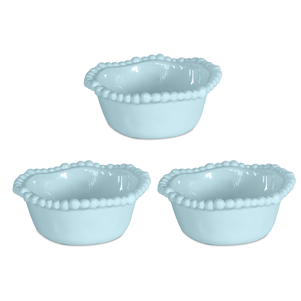 Baci Milano Joke Table Kitchen Melamin 3'lü Küçük Kase Mavi görseli 1