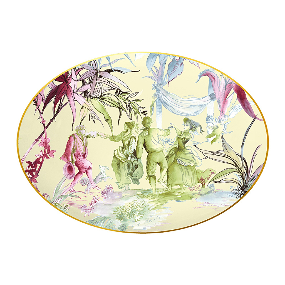 Baci Milano Firenze Oval Tabak 36 cm görseli 1