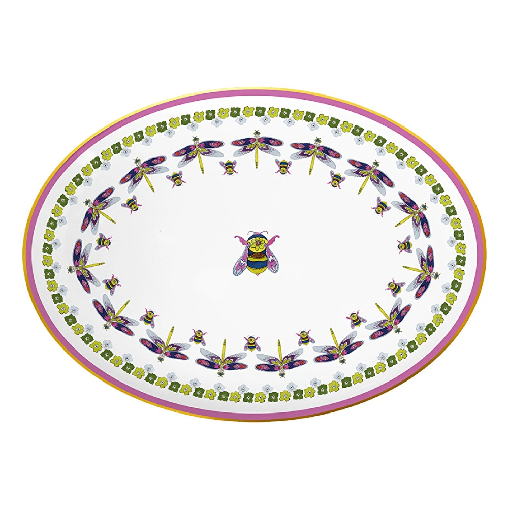 Baci Milano Amazzonia Porselen Oval Servis Tabağı 36 cm görseli 1