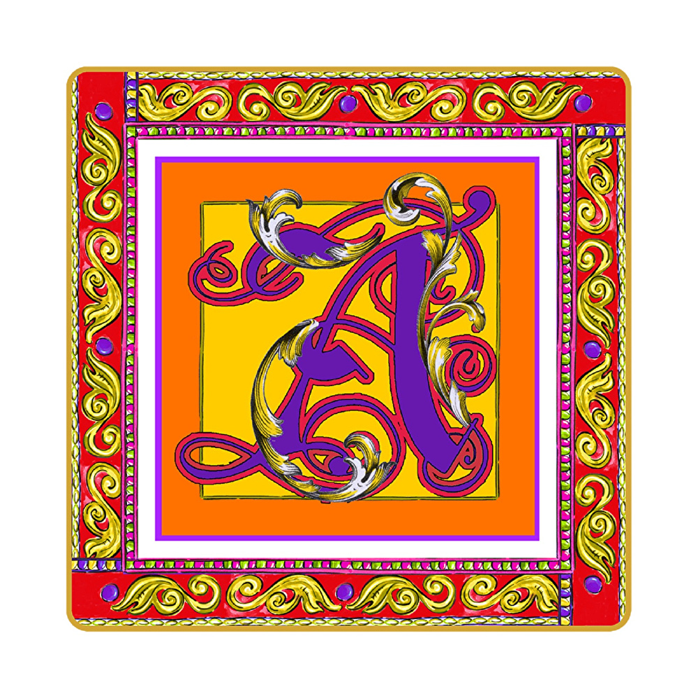 Baci Milano Ortigia A Harfli Tabak 15 cm x 15 cm görseli 1