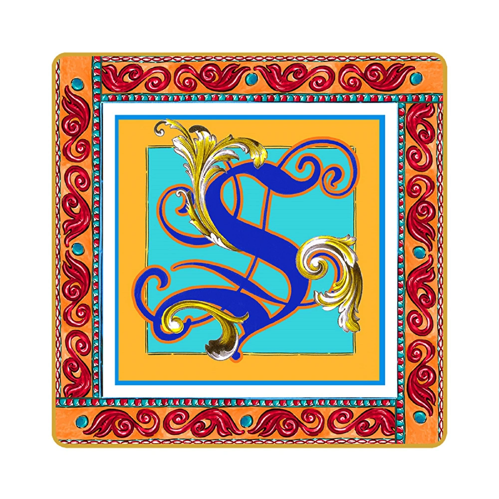 Baci Milano Ortigia S Harfli Tabak 15 cm x 15 cm görseli 1