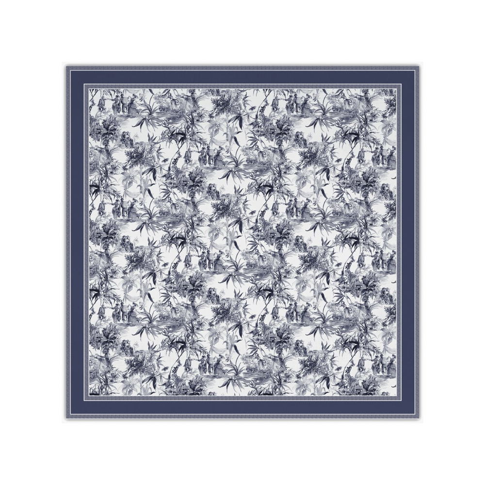 Baci Milano Versailles Masa Örtüsü 220 cm x 220 cm Mavi görseli 1