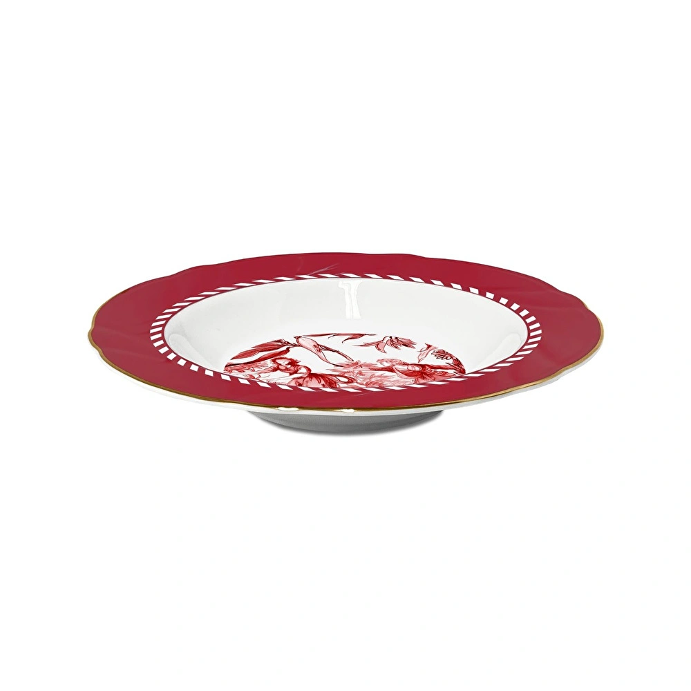 Baci Milano Le Rouge Porselen Çukur Tabak 21 cm görseli 3