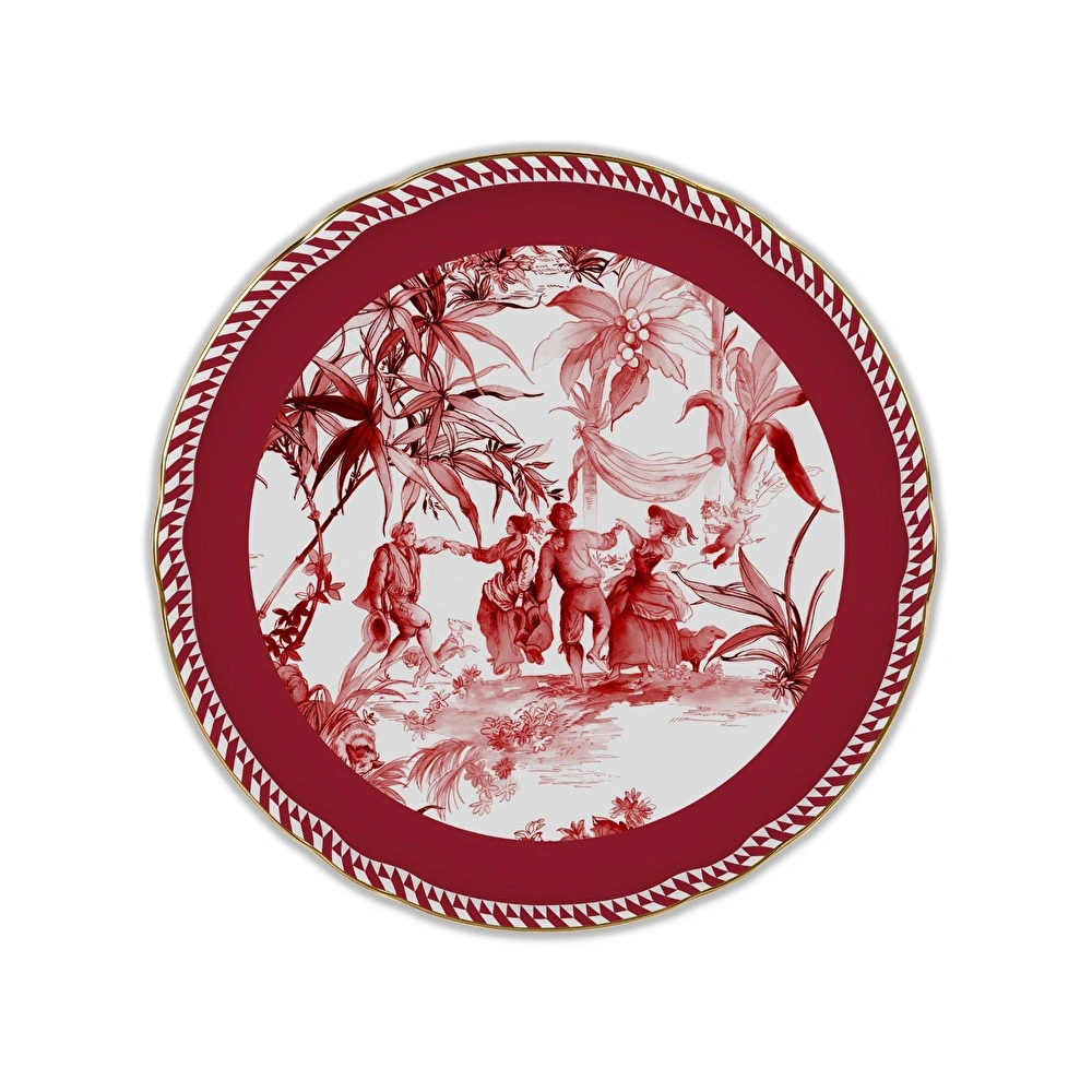 Baci Milano Le Rouge Porselen Kek Tabağı 31 cm görseli 2