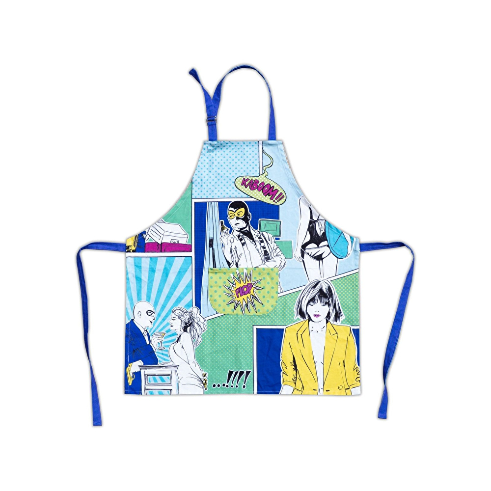 Baci Milano Gulp Man Mutfak Önlüğü 80x73 cm Mavi görseli 1