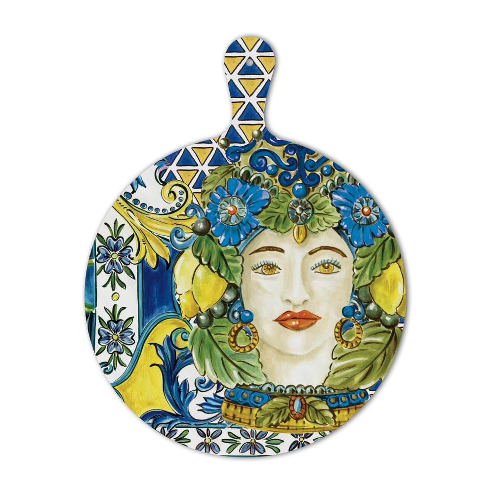 Baci Milano Sicily Kesme Tahtası 32 cm x 42 cm Mavi  görseli 1