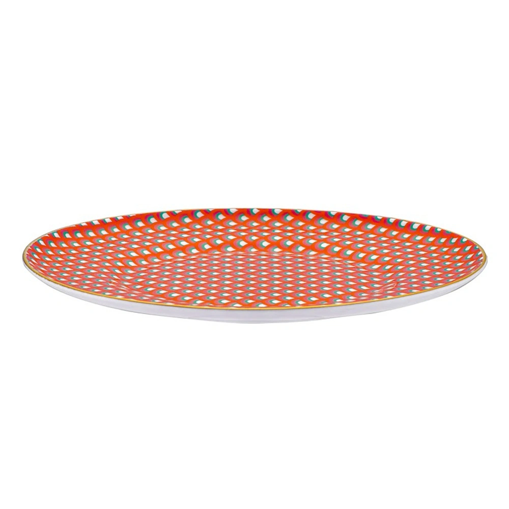İstanbul Porselen Nar Fine Bone Pasta Tabağı Kırmızı 21 cm görseli 6