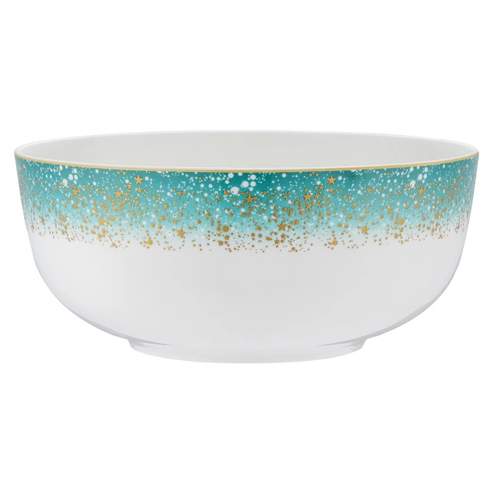 İstanbul Porselen Starlight Fine Bone New Year Yılbaşı Salata Kasesi 21 cm görseli 5