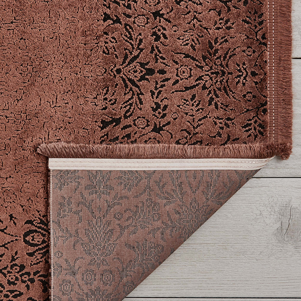 Kaşmir Halı Viskon Premium Damask Somon 160x230cm Halı görseli 2
