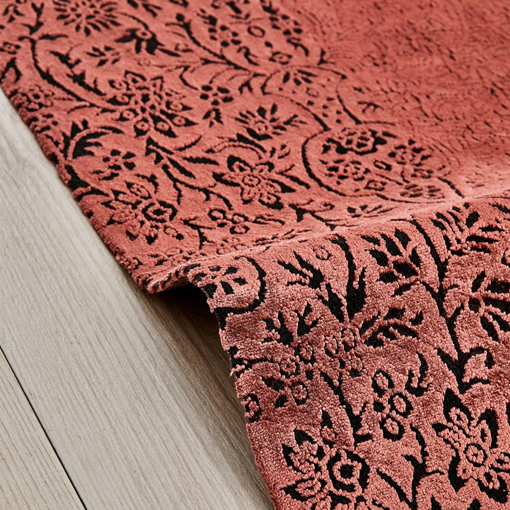 Kaşmir Halı Viskon Premium Damask Somon 160x230cm Halı görseli 3