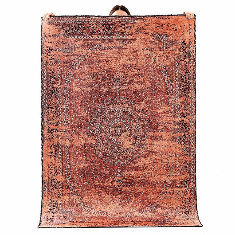 Kaşmir Halı Dekoratif Art Retro Kapadokya 80x300 cm görseli 1