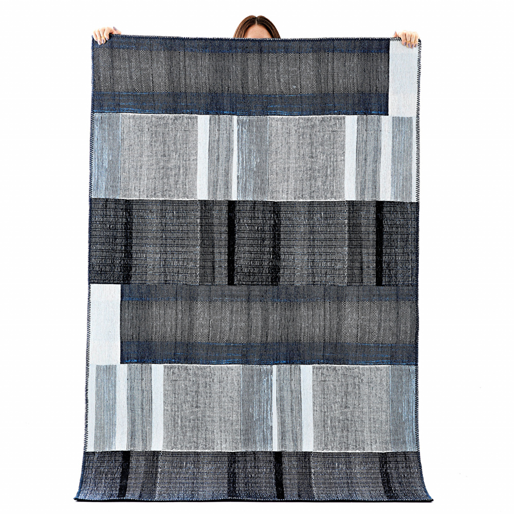 Kaşmir Halı Dekoratif Art Trend Deep Blue 120x180 cm görseli 1