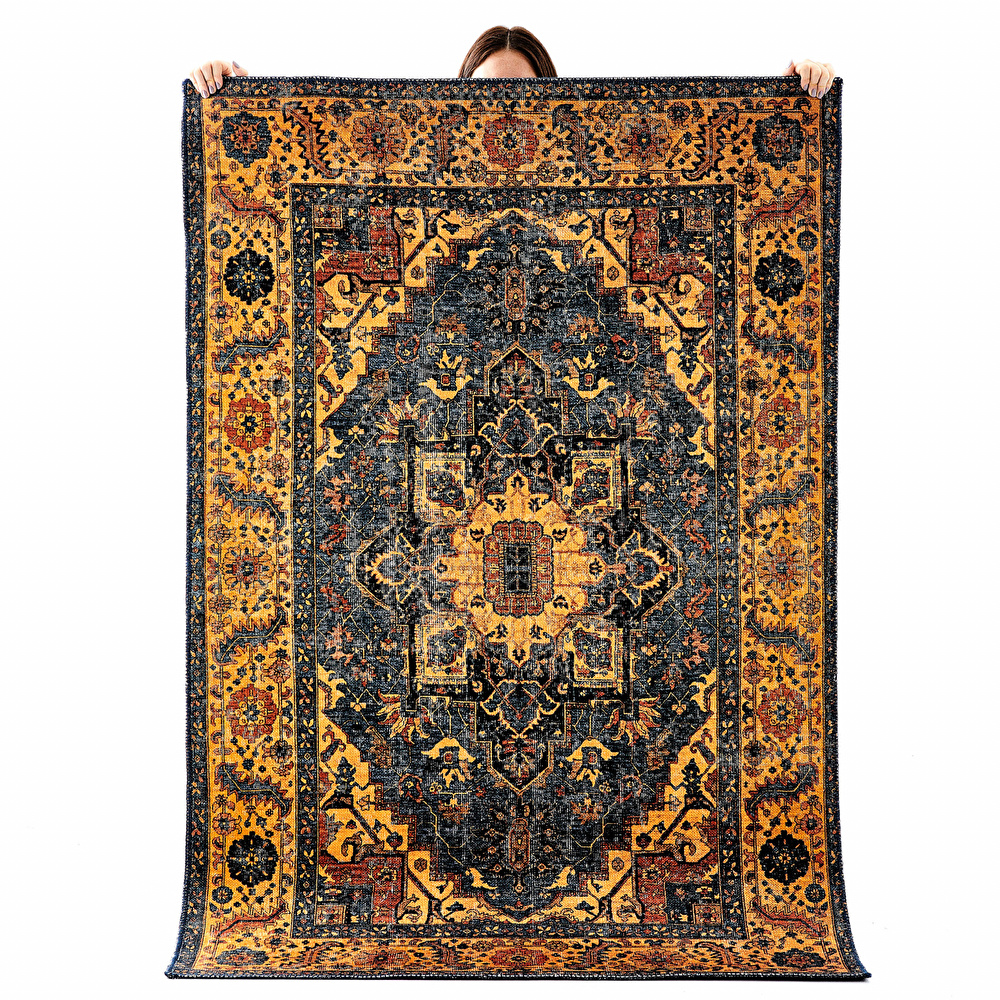 Kaşmir Halı Dekoratif Art Retro Göbeklitepe 80x150 cm görseli 1
