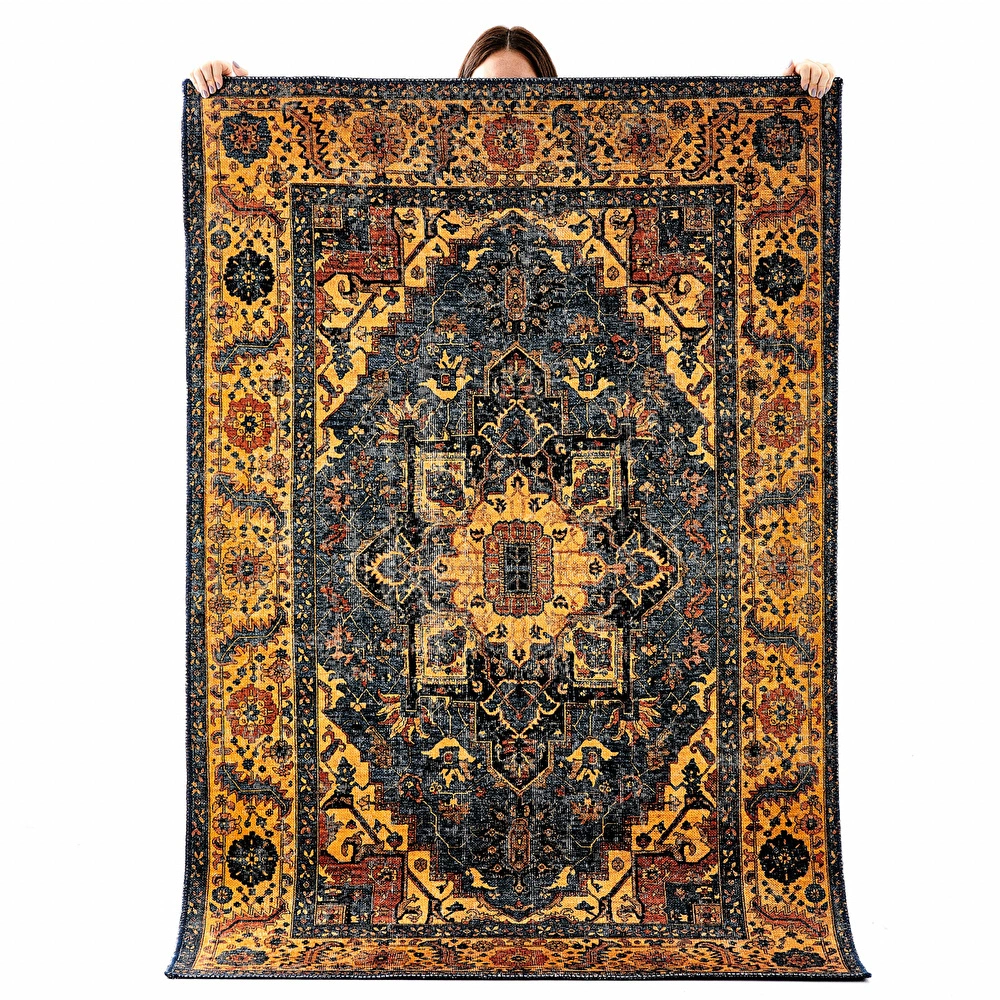 Kaşmir Halı Dekoratif Art Retro Göbeklitepe 160x230 cm görseli 1