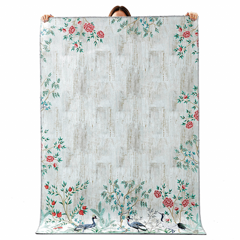 Kaşmir Halı Dekoratif Art Mutfak Garden 80x300 cm görseli 1
