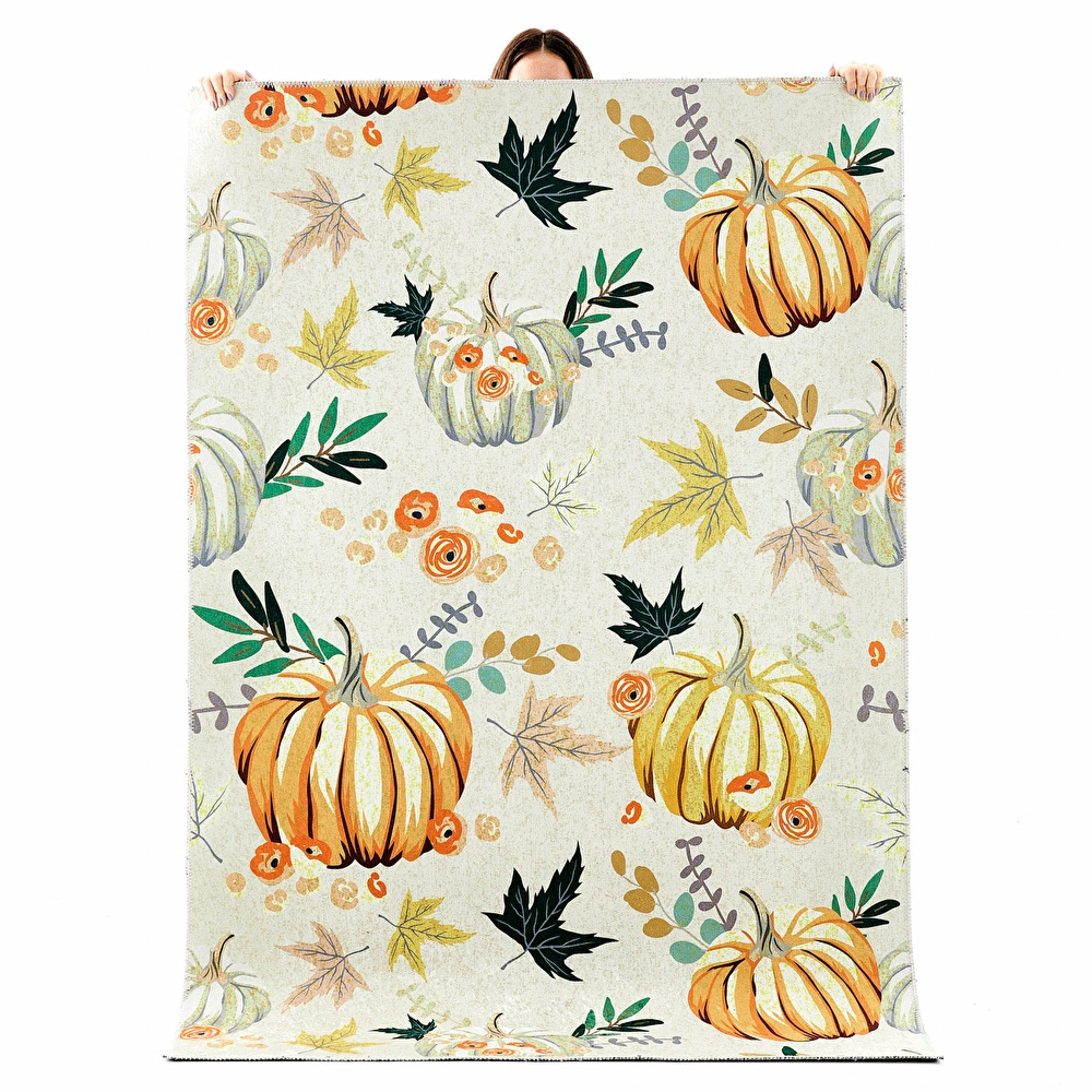 Kaşmir Halı Dekoratif Art Mutfak Pumpkin 80x300 cm görseli 1