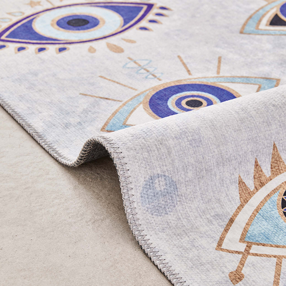 Kaşmir Halı Dekoratif Art Mutfak Nazar 120x180 cm görseli 4