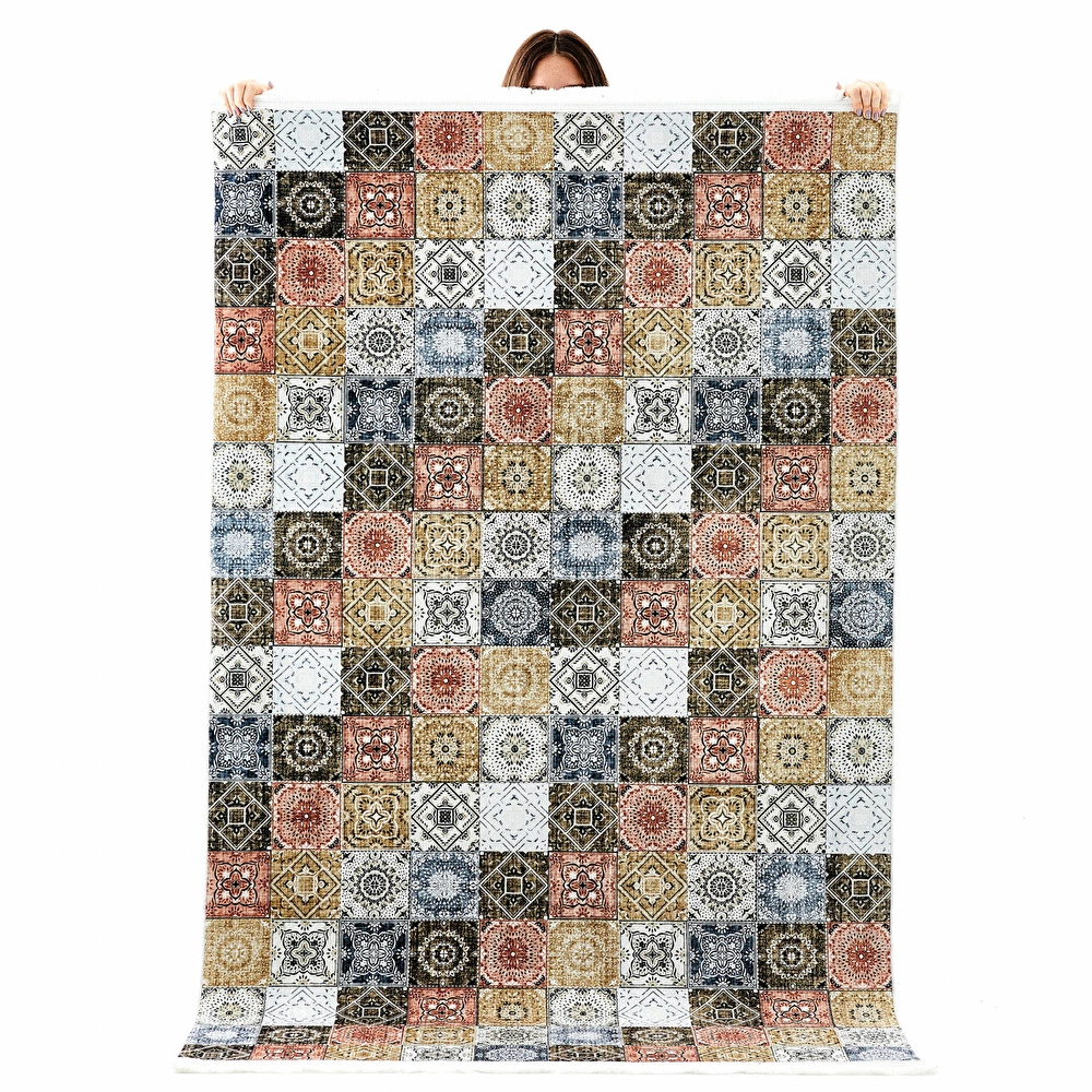Kaşmir Halı Dekoratif Art Türkmen Kaşgar 160x230 cm görseli 1