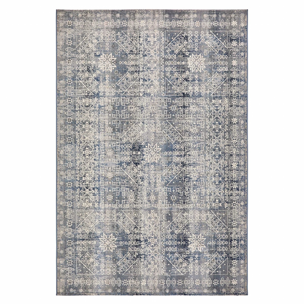 Kaşmir Halı 7/24 Alaca Kırkyama Mavi 200x290 cm görseli 8