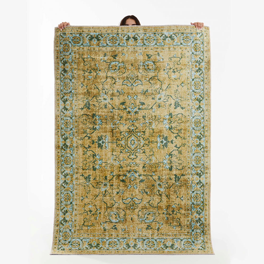 Kaşmir Halı Dekoratif Art Retro Ahenk 80x300 cm görseli 1