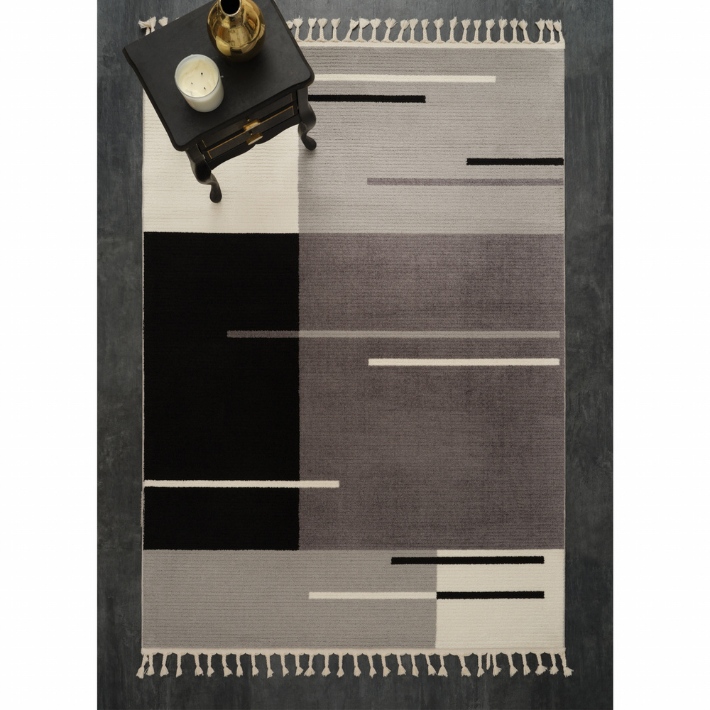 Kaşmir Halı 7/24 Dört Mevsim Gris 80x300 cm görseli 1