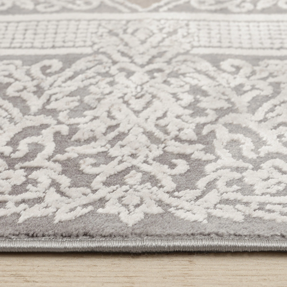 Kaşmir Halı Viskon Premium Alaz Gri 200x290 cm görseli 5