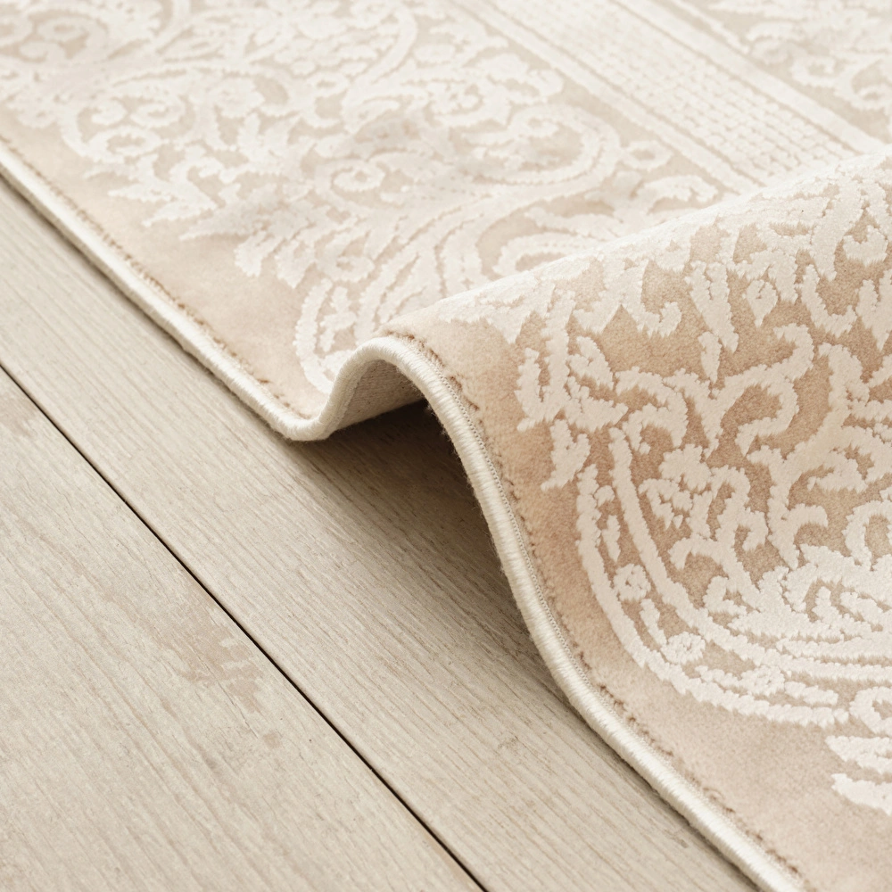 Kaşmir Halı Viskon Premium Alaz Bej 120x180 cm görseli 3