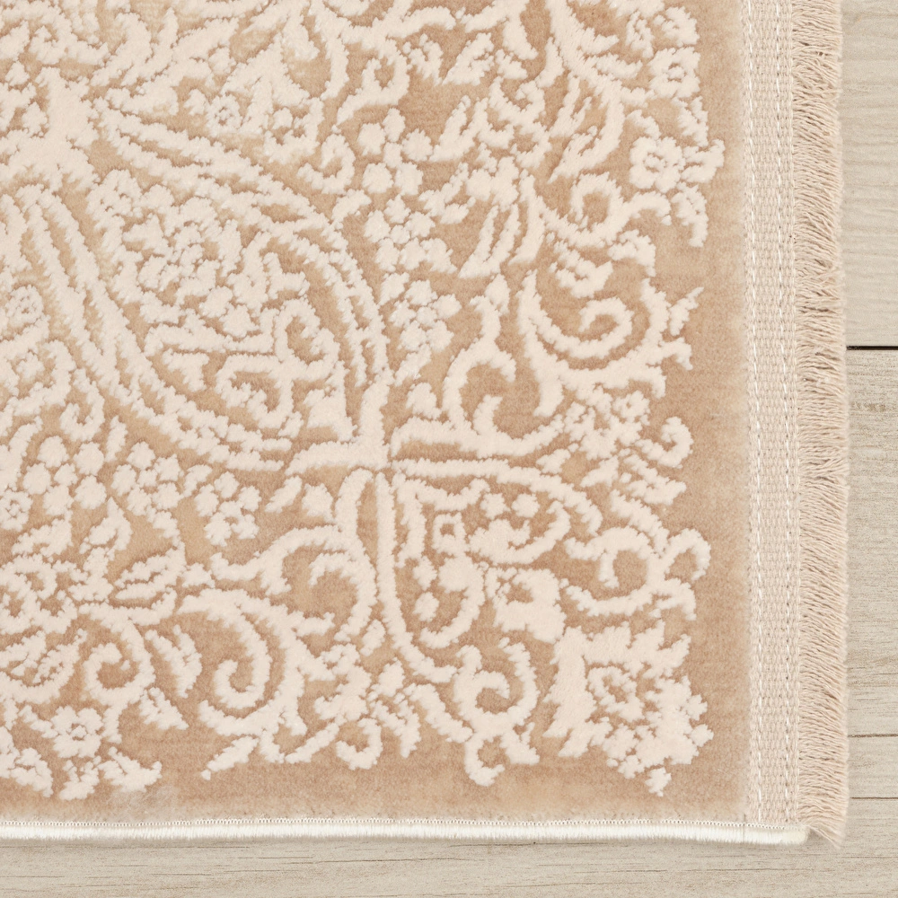 Kaşmir Halı Viskon Premium Alaz Bej 120x180 cm görseli 4
