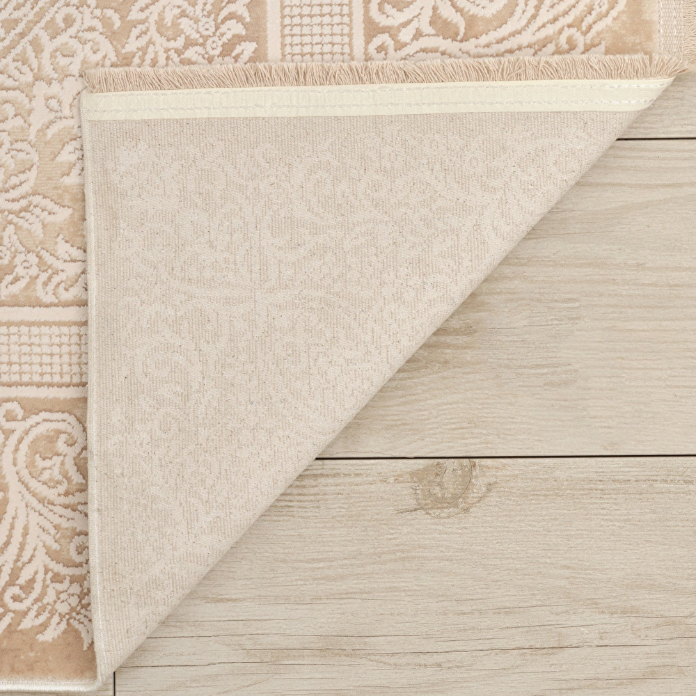Kaşmir Halı Viskon Premium Alaz Bej 120x180 cm görseli 6