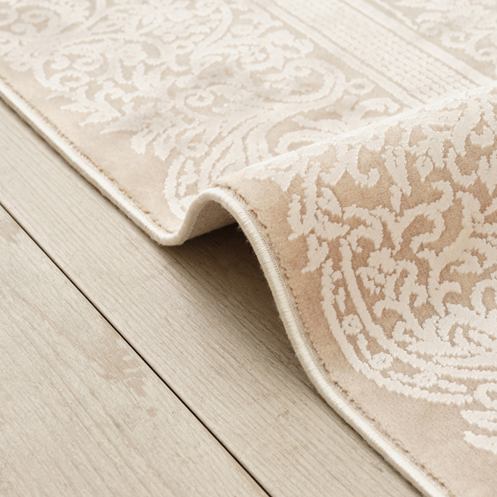 Kaşmir Halı Viskon Premium Alaz Bej 160x230 cm görseli 3