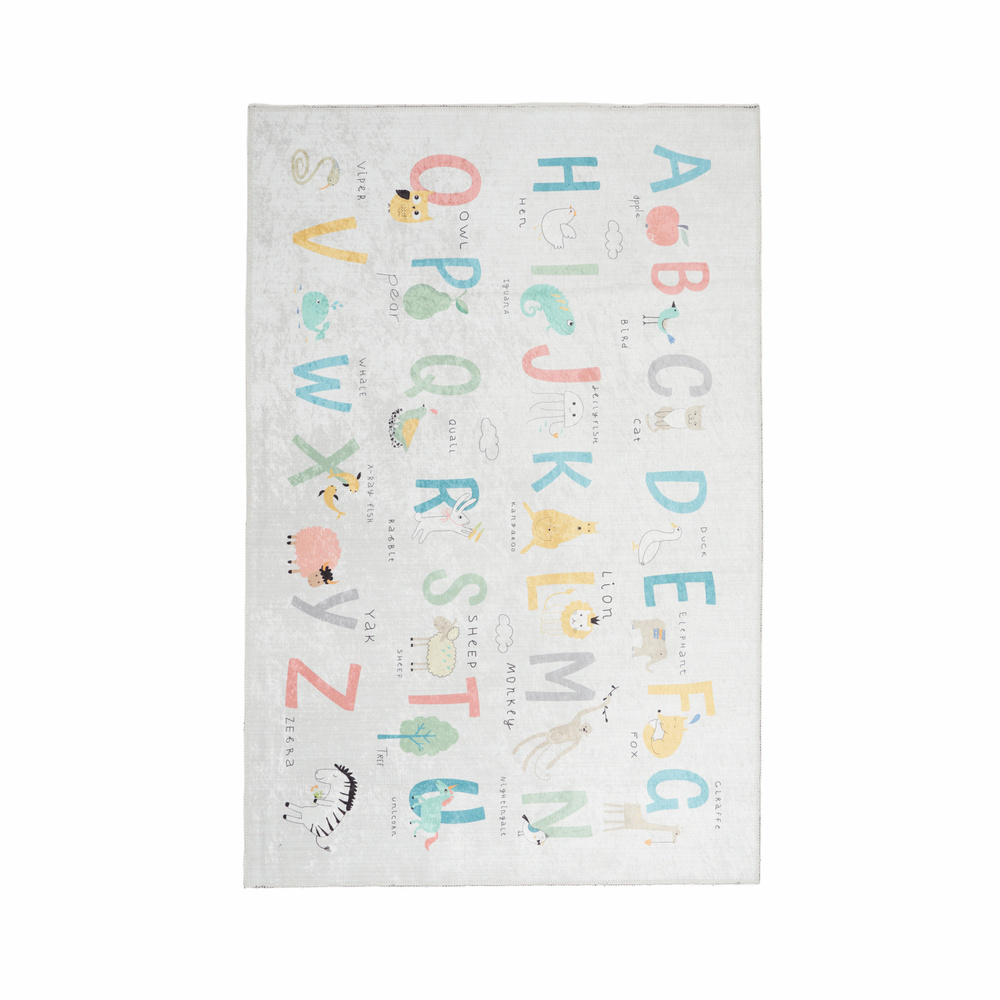 Kaşmir Halı Dekoratif Art Çocuk/Genç Alphabet 120x180 cm görseli 1