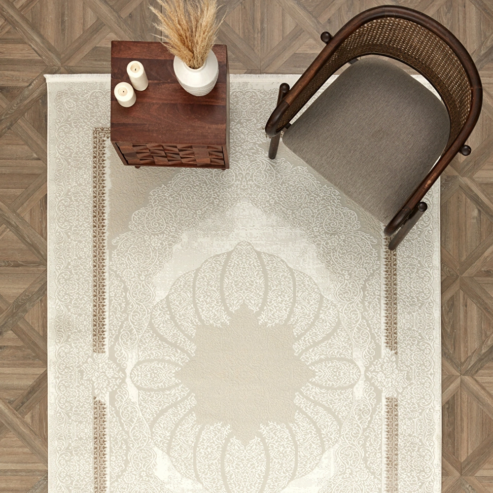 Kaşmir Halı 7/24 Lucente Pearl 160x230 cm  görseli 1