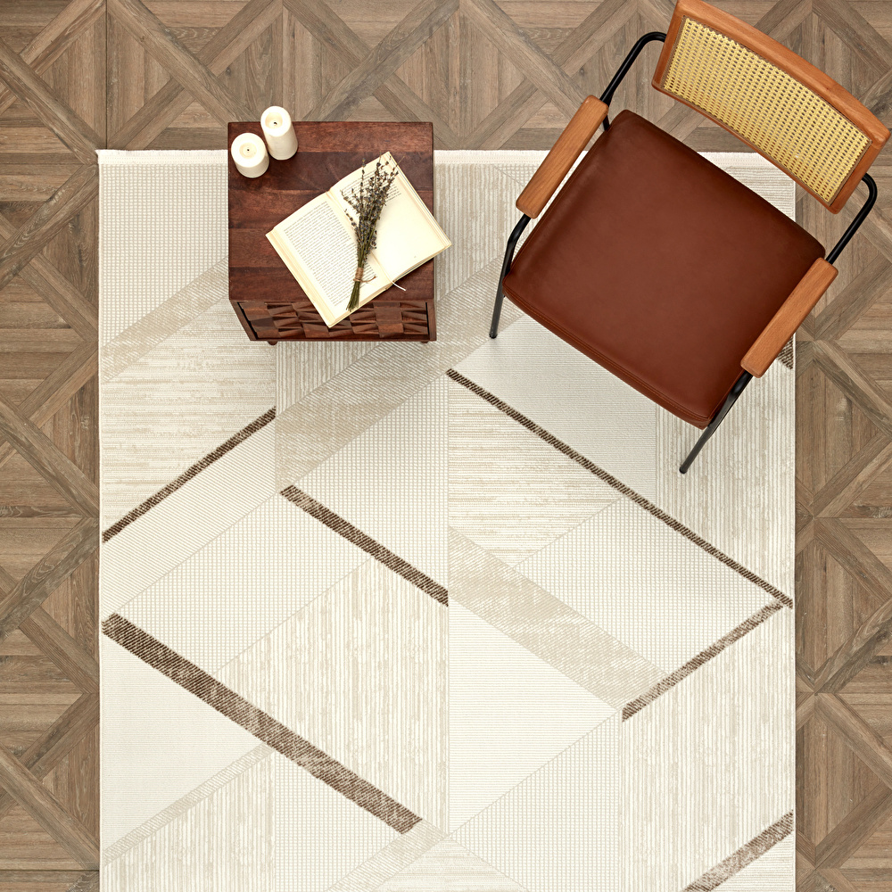 Kaşmir Halı 7/24 Lucente Lagos Brown 200x290 cm görseli 1