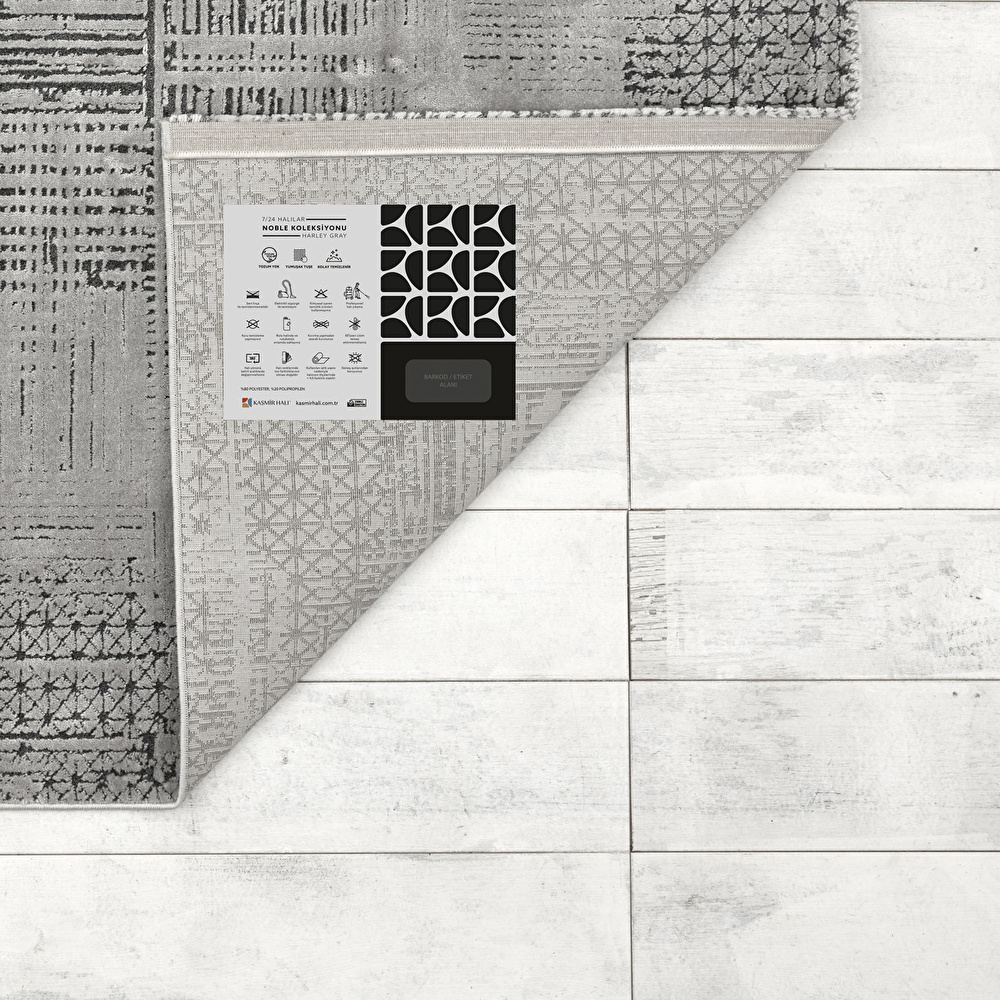 Kaşmir Halı 7/24 Noble Harley Gray 120x180 cm görseli 6