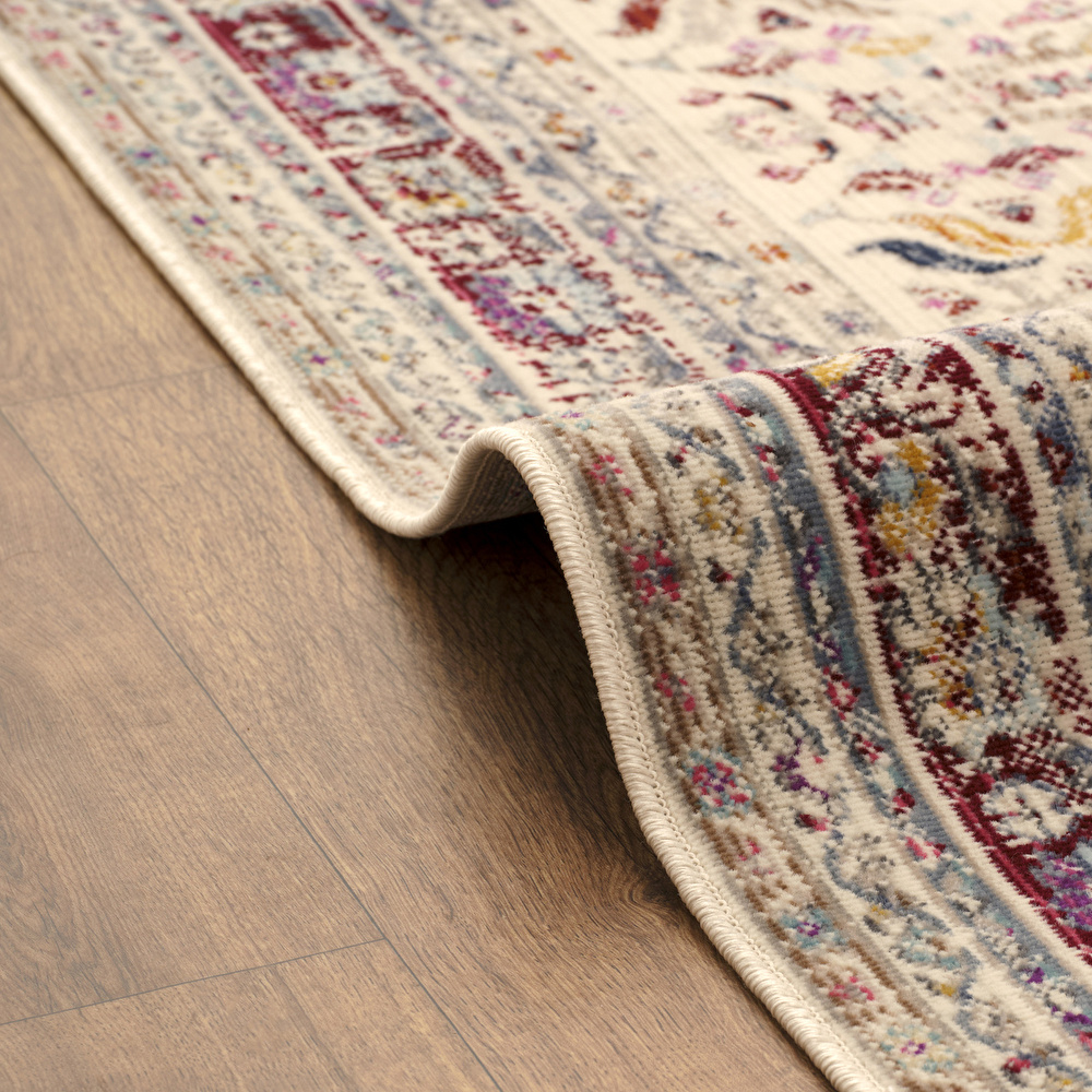 Kaşmir Halı 7/24 Kilim ve Jüt  Rose 80x300 cm görseli 3