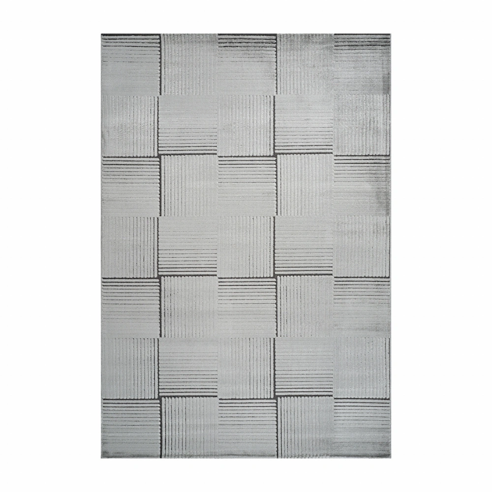 Kaşmir Halı 7/24 İskandinav Elin Gri 80x150 cm görseli 2