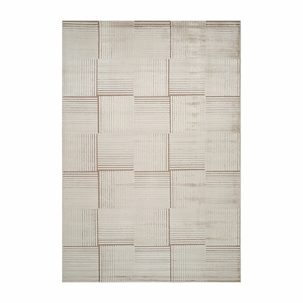 Kaşmir Halı 7/24 İskandinav Elin Bej 200x290 cm görseli 2