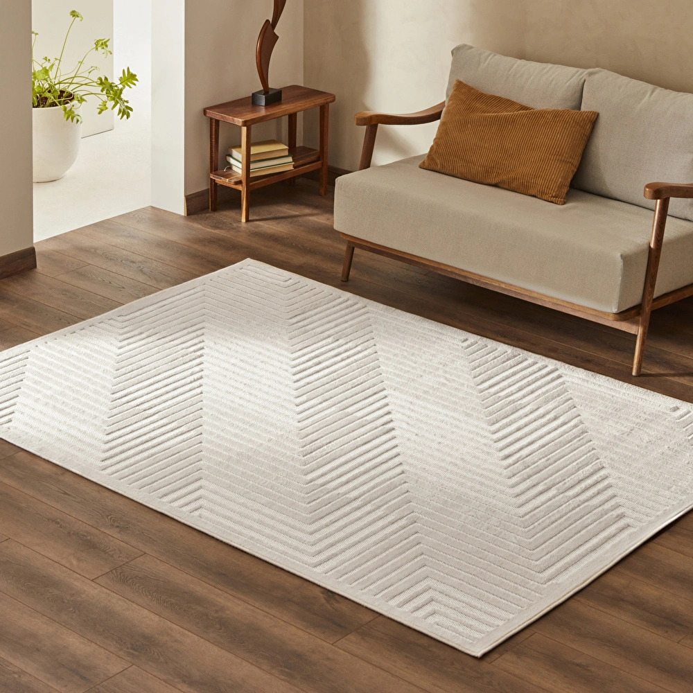 Kaşmir Halı 7/24 İskandinav Corner Beyaz 80x150 cm görseli 1